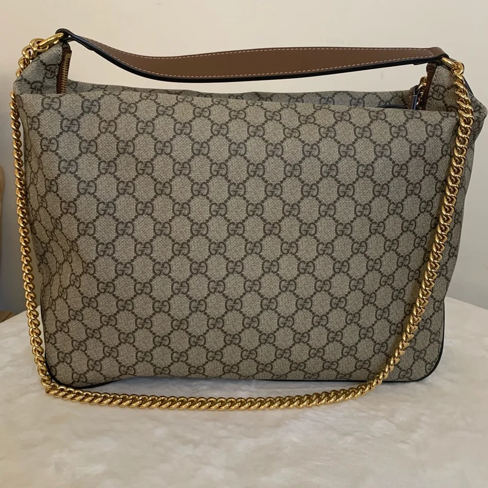 Gucci Supreme Canvas Hobo Bag Two Way Chain - Picture 3 of 16